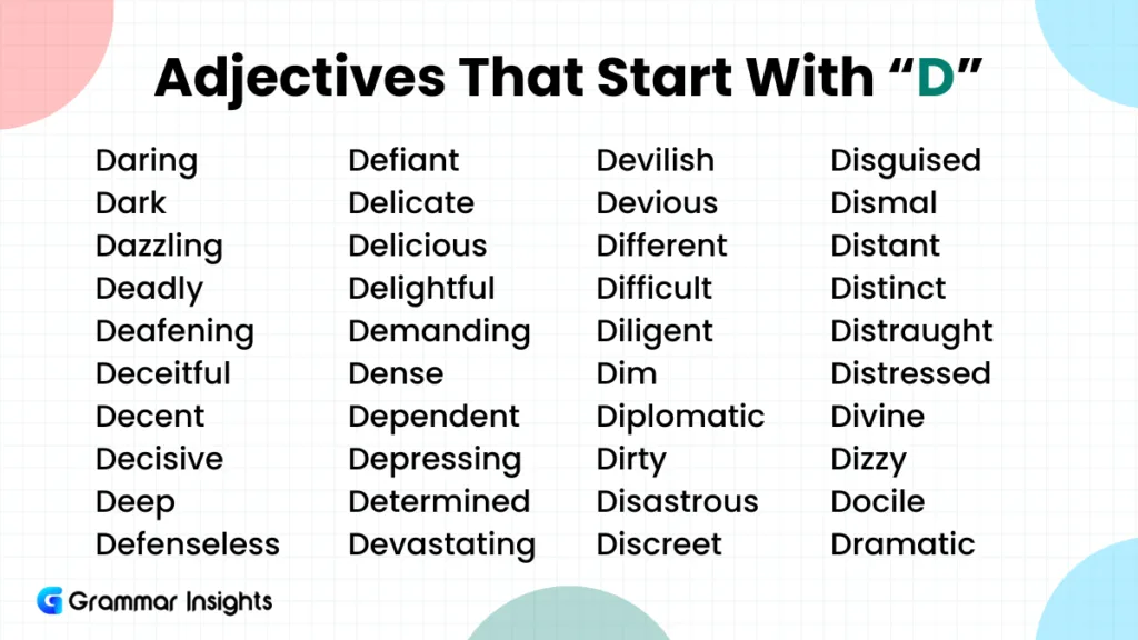 280 Adjectives That Start With D
