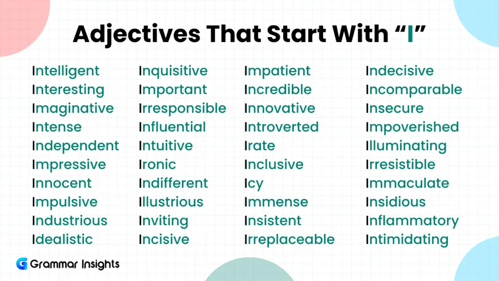 250 Adjectives That Start With “I”