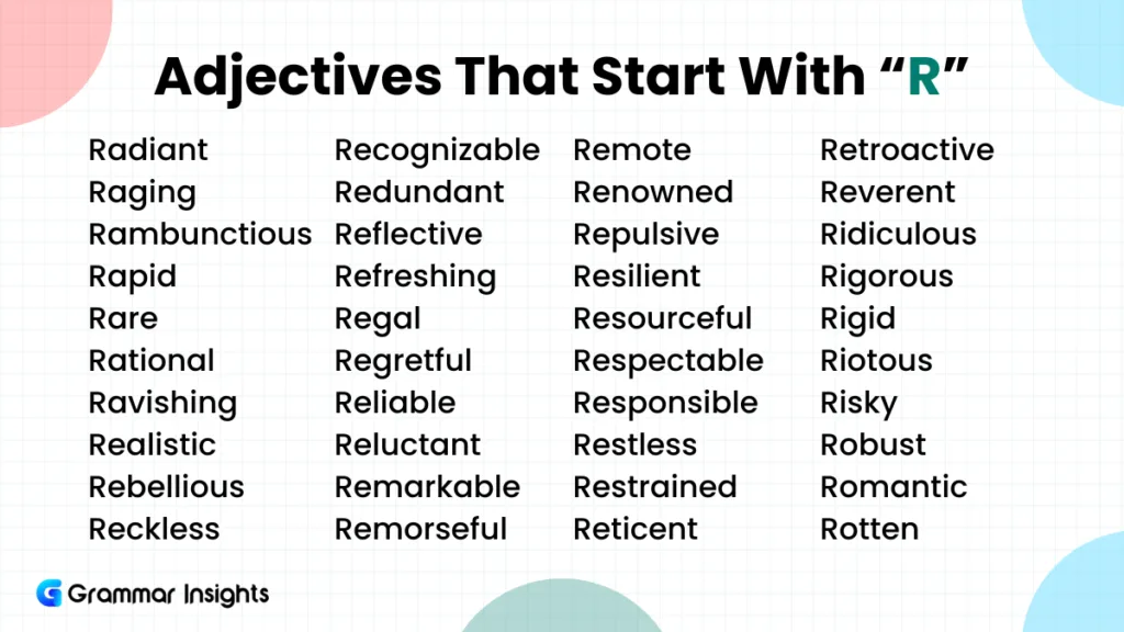 270 Adjectives That Start With R