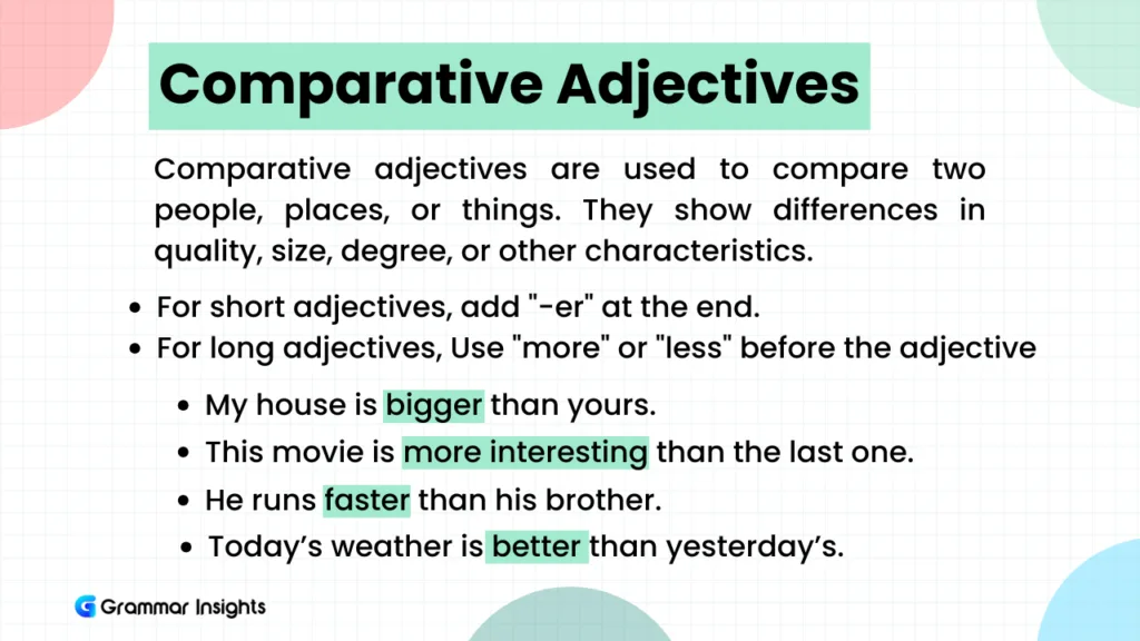 What Are Comparative Adjectives?