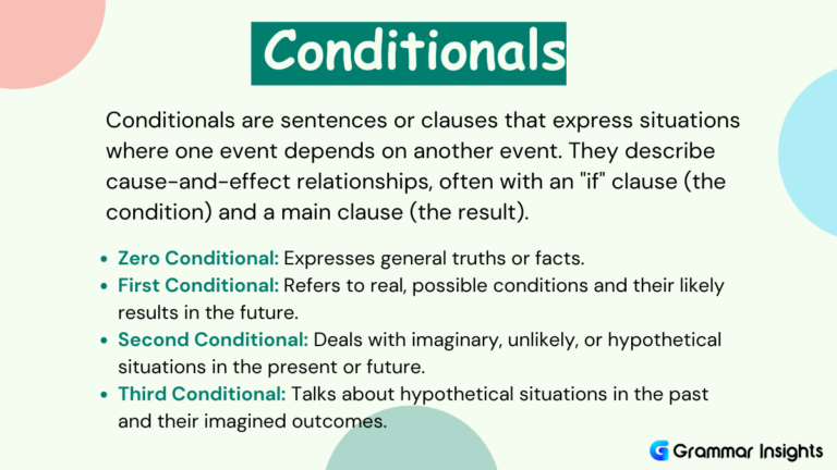 What Are Conditionals in Grammar
