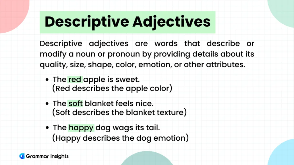 What Are Descriptive Adjectives?
