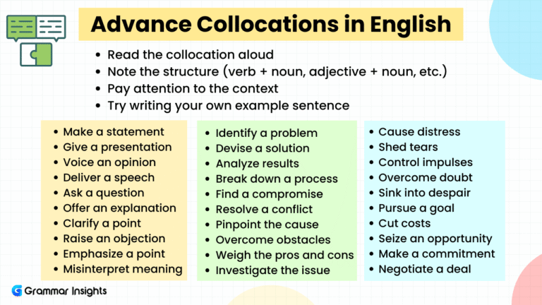Advance English Collocations