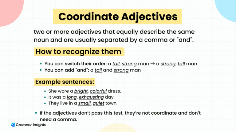 What are Coordinate Adjectives?