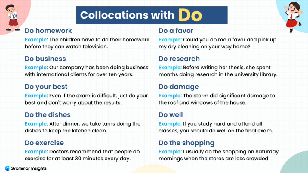 Collocations with Do | Meanings and Examples