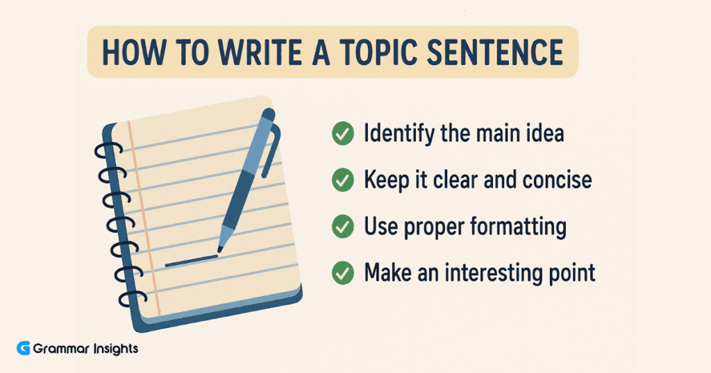 How to Write Effective Topic Sentences